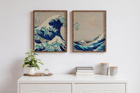 The Great Wave – Hokusai Diptych Fine Art Prints Set UV-beständig Galeriequalität — Ansicht 2