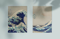 The Great Wave – Hokusai Diptych Fine Art Prints Set UV-beständig Galeriequalität — Ansicht 3