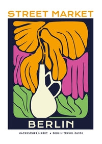 Berlin Street Market White Vase Graphic Art Poster – Fine Art Print A3–A0 — Ansicht 4