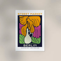 Berlin Street Market White Vase Graphic Art Poster – Fine Art Print A3–A0 — Ansicht 3