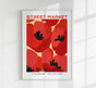 Berlin Street Market Poppy Flowers Graphic Art Poster – Fine Art Print