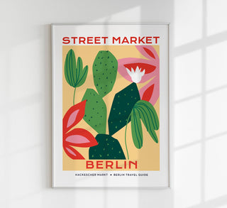 Berlin Street Market Cactus Graphic Art Poster – Fine Art Print | Botanisch | Modern