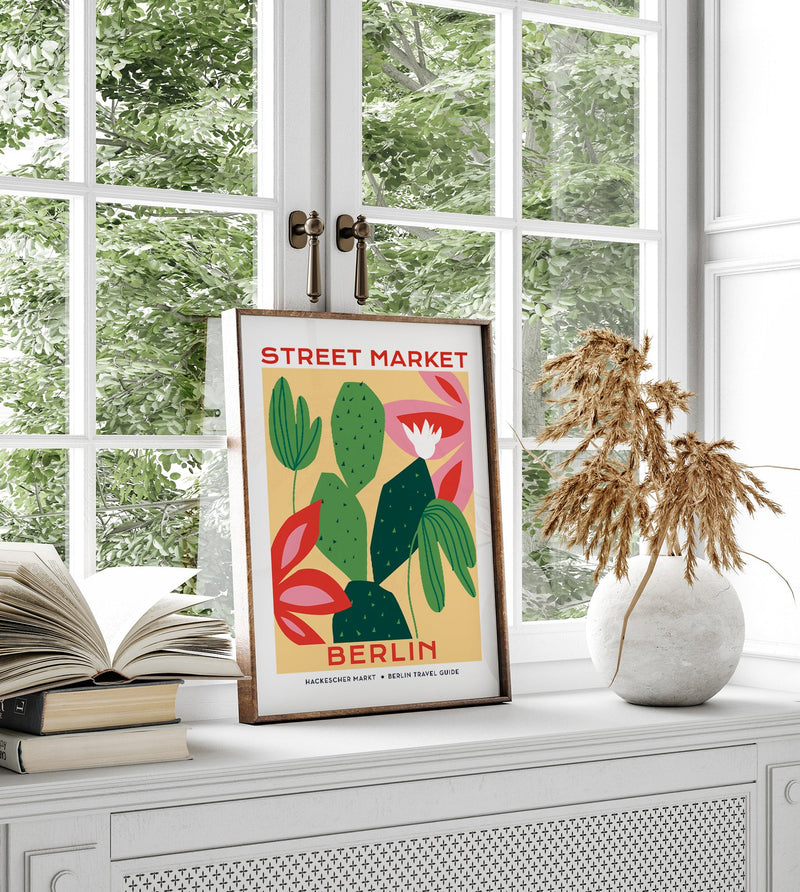 Berlin Street Market Cactus Graphic Art Poster – Fine Art Print Botanical Modern — Ansicht 2