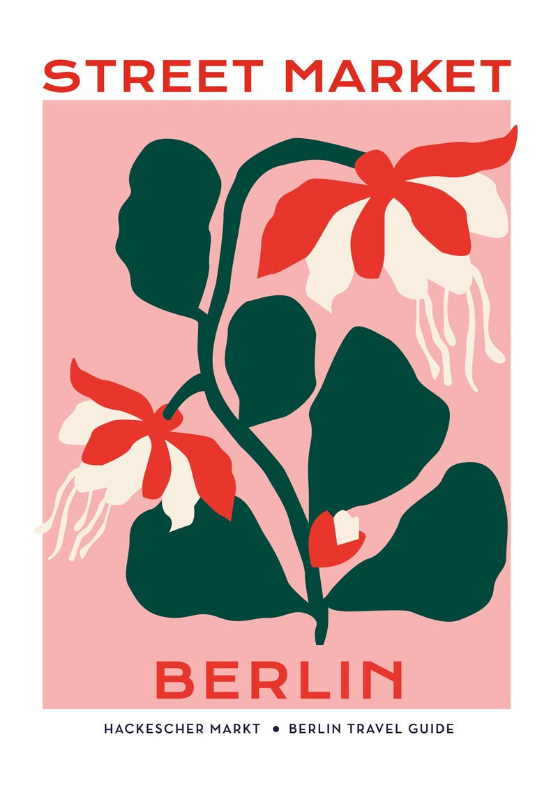 Berlin Street Market Lilly Flower Graphic Art Poster – Fine Art Print Botanisch — Ansicht 4