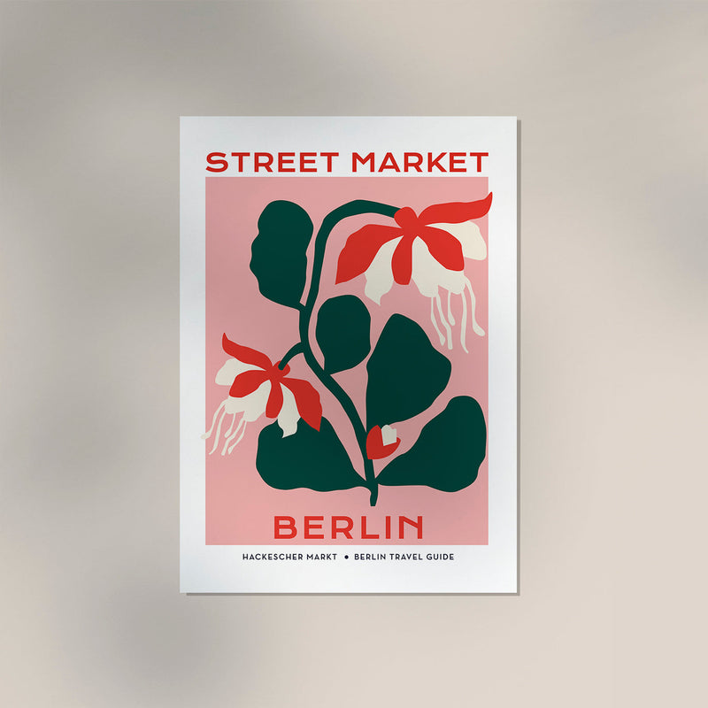 Berlin Street Market Lilly Flower Graphic Art Poster – Fine Art Print Botanisch — Ansicht 3