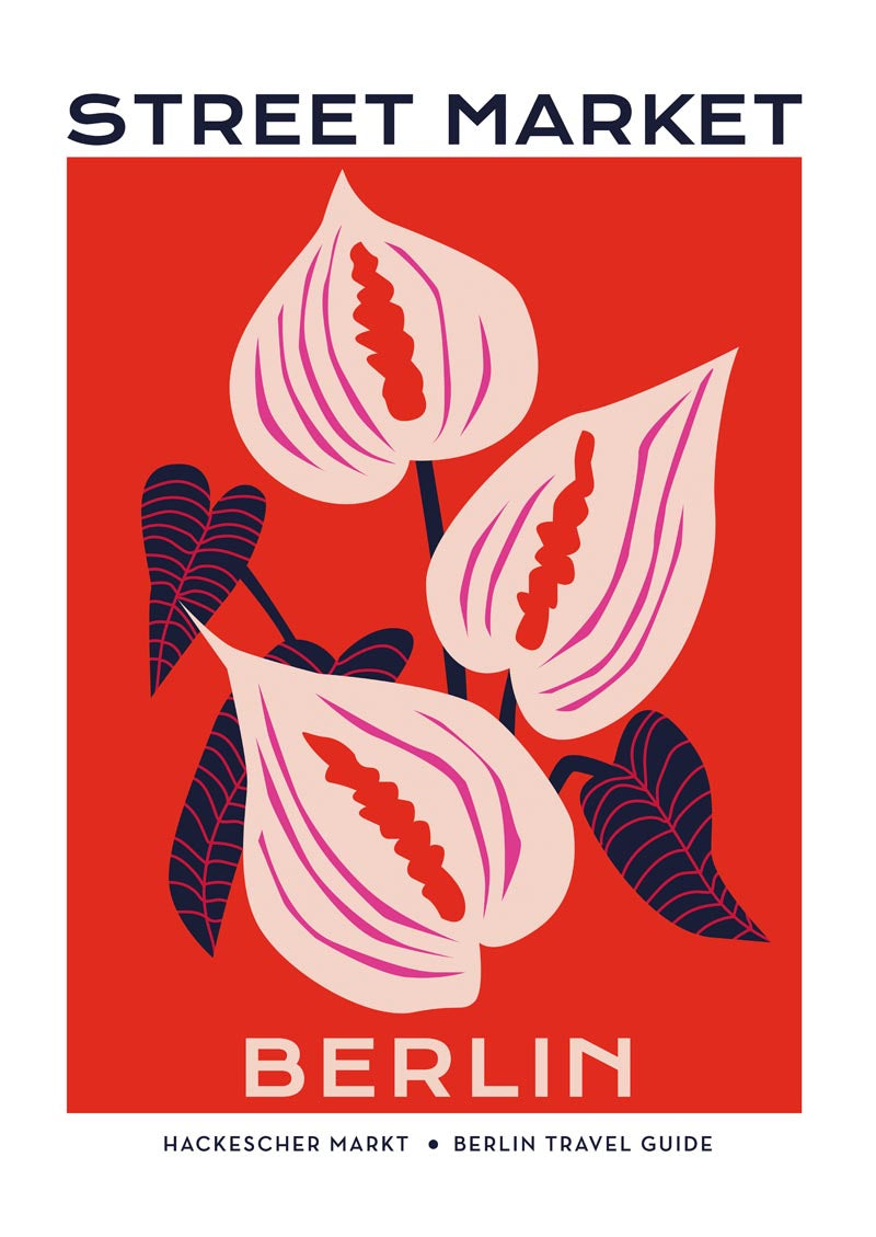 Berlin Street Market Anturius Flower Graphic Art Poster - Fine Art Print Botanical — Ansicht 4