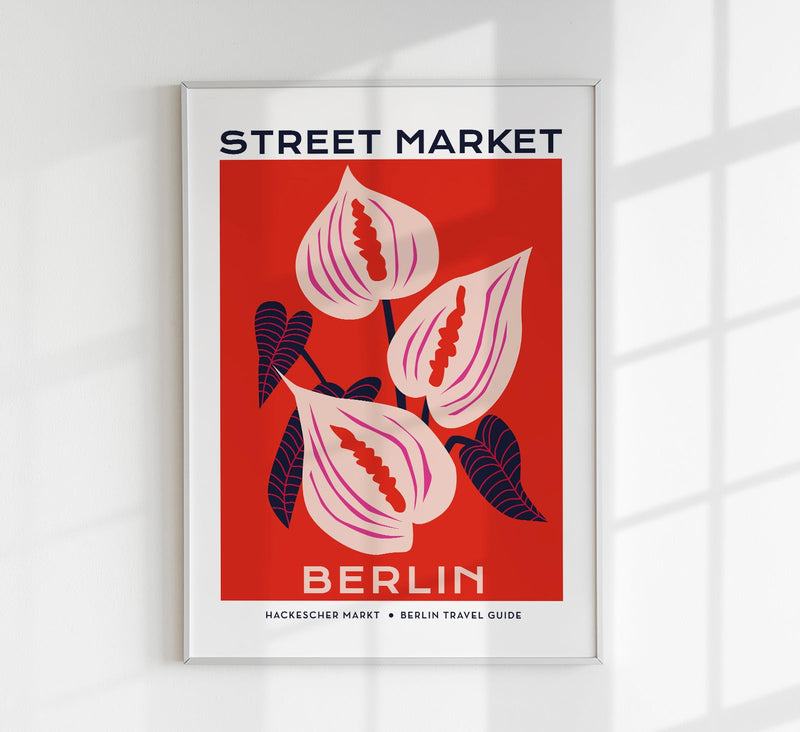 Berlin Street Market Anturius Flower Graphic Art Poster - Fine Art Print Botanical — Patroa Studio
