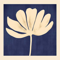 White Leaf in Blue Squared Print – Fine Art Poster Patroa Studio — Ansicht 4