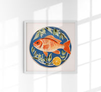 Orange Fish Art Print – Art Print on Archival Paper — Ansicht 1
