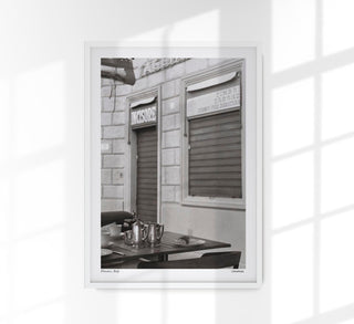 Coffee in Florence Poster by Cannanas – Art Print Black and White