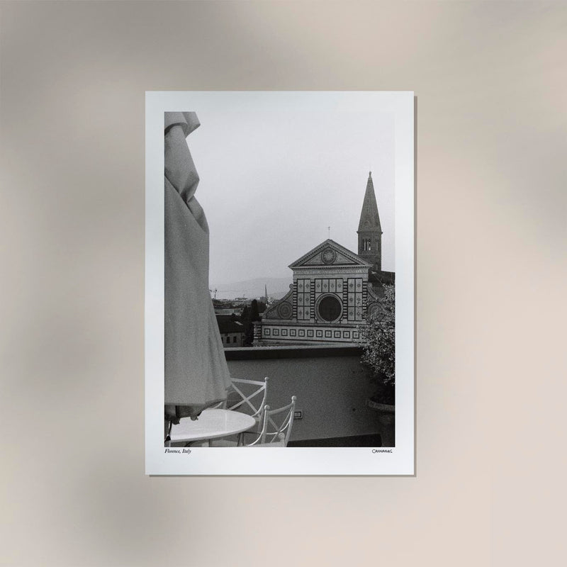 Florence, Italy Poster by Cannanas – Black and White Photography Art Print — Ansicht 3