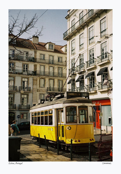 Lisbon Tram Poster by Cannanas – Archival Paper Art Print