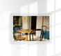 Chairs in a bar Alentejo, Portugal Poster by Cannanas – Art Print