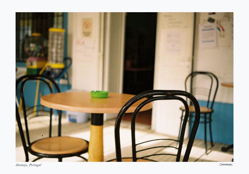 Chairs in a bar Alentejo, Portugal Poster by Cannanas – Art Print — Ansicht 4