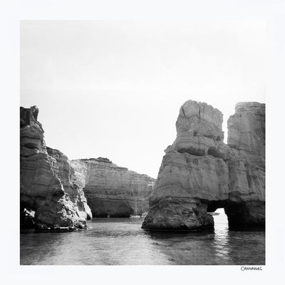 Greek view B&W by Cannanas – Black and White Art Print