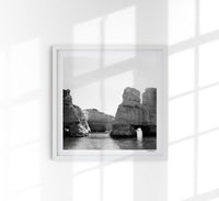 Greek view B&W by Cannanas – Black and White Art Print — Ansicht 1