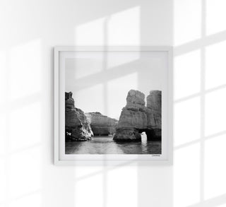 Greek view B&W by Cannanas – Black and White Art Print