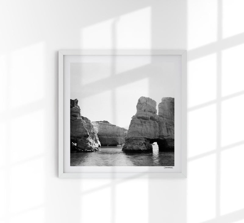 Greek view B&W by Cannanas – Black and White Art Print — Patroa Studio