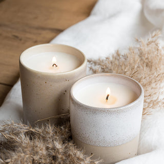 Kerzen-Set Mixed – Steingut | Handgegossen | 2-in-1 Design
