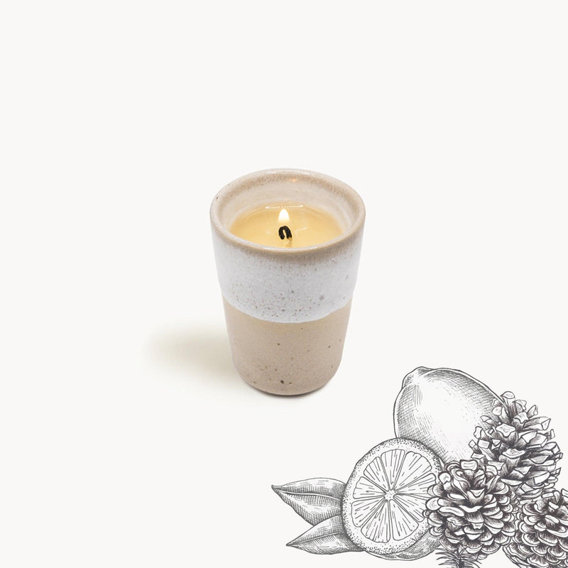 Mini Candle Aalina Swiss Pine-Lemon – Hand-poured stoneware 50g — Ansicht 2