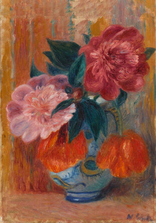 Tulips and Peonies in Pitcher by William James Glackens Botanical Poster – Fine Art Print | UV-beständig | Blumenstillleben