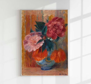 Tulips and Peonies in Pitcher by William James Glackens Botanical Poster – Fine Art Print | UV-beständig | Blumenstillleben