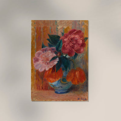 Tulips and Peonies in Pitcher Botanical Art Print – Fine Art Print UV-resistant