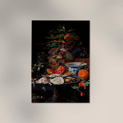 Fruits and Oysters by Abraham Mignon Botanical Poster – Barockes Stillleben Fine Art Print