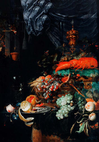 Fruits and Lobster by Abraham Mignon Botanical Poster – Barockes Stillleben | Fine Art Print | Canvas