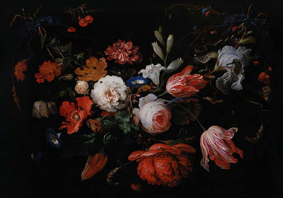 A Garland of Flowers – Abraham Mignon | Botanical Poster | Baroque