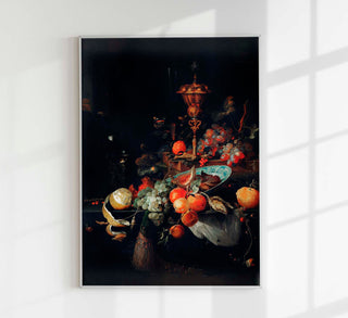 Fruits by Abraham Mignon Botanical Poster – barockes Früchte-Stillleben als Fine Art Wandkunst für Esszimmer, Küche, Weinzimmer oder Galerie-Wall im klassischen Tafelbild-Stil
