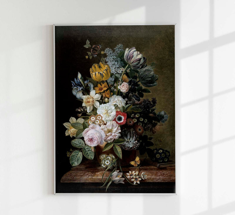Still Life with Flowers Botanical Poster – Fine Art Print von Eelke Jelles Eelkema — Patroa Studio