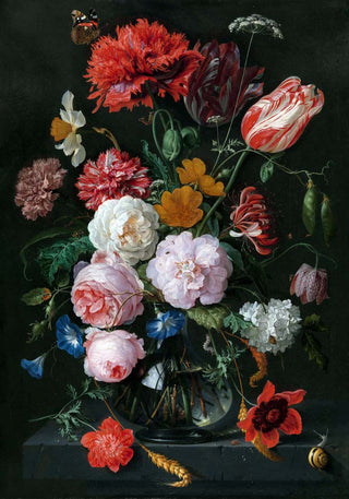 Still Life with Flowers in a Glass Vase – Fine Art Print | UV-beständig | Atelierdruck