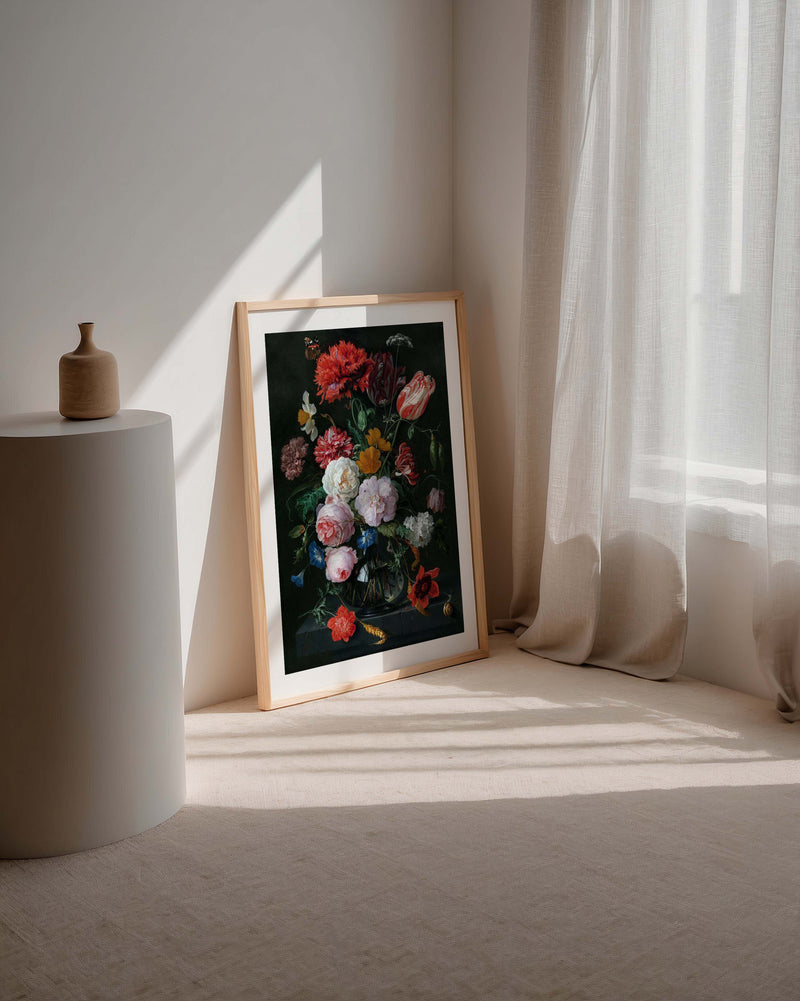Still Life with Flowers in a Glass Vase – Fine Art Print | UV-beständig | Atelierdruck — Ansicht 2