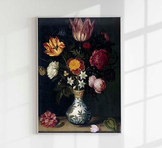 Still Life with Flowers in Wan-Li Vase – Fine Art Print | UV-beständig | Atelierdruck