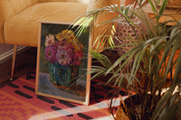 Still Life with Zinnias in a Green Jar – Botanical Poster by Floris Verster | UV-resistant | Premium Art Print — Ansicht 2