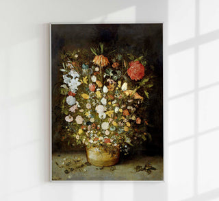 Stillleben mit Blumen von Jan Brueghel – Kunstdruck | Botanisch | Archivqualität