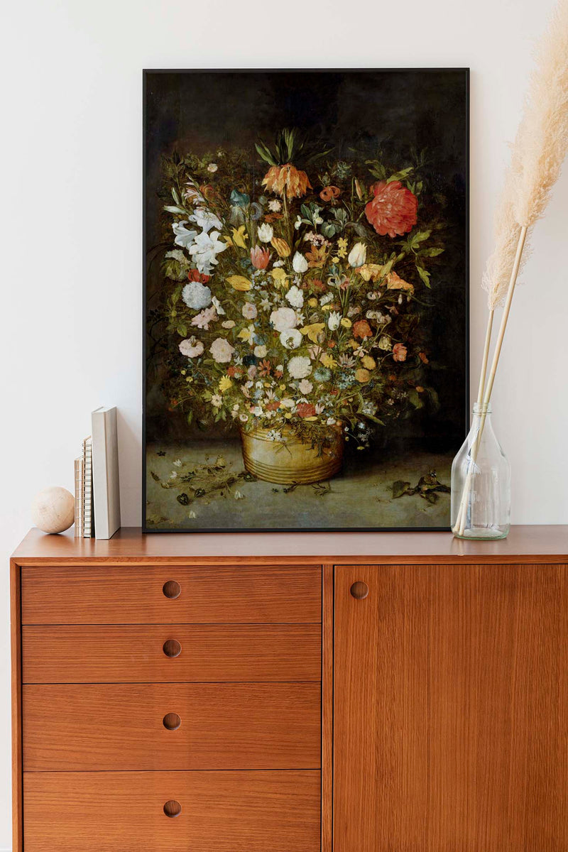 Stillleben mit Blumen von Jan Brueghel – Kunstdruck Archivqualität — Ansicht 2