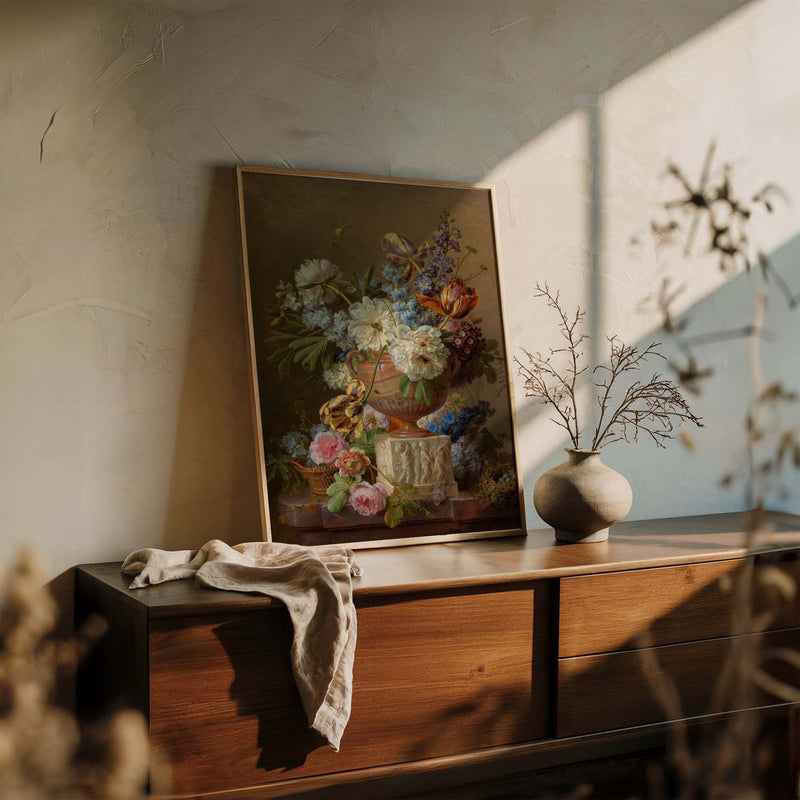 Still Life with Alabaster Vase – Botanical Art Print Archival Quality — Ansicht 2
