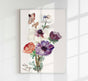 New Year's Greeting with Anemones Botanical Art Print – Patroa Studio