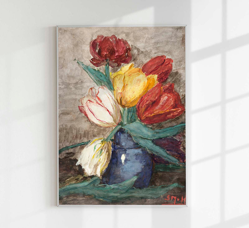 Tulips in a Vase Botanischer Kunstdruck – Sientje Mesdag-van Houten Poster — Patroa Studio