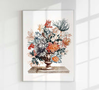 Stone Vase with Flowers by Johan Teyler – Botanischer Kunstdruck — Ansicht 1