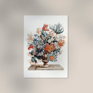 Stone vase with flowers by Johan Teyler  Botanical Poster