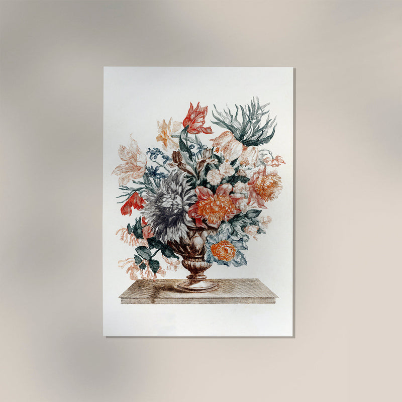 Stone Vase with Flowers by Johan Teyler – Botanischer Kunstdruck — Ansicht 3