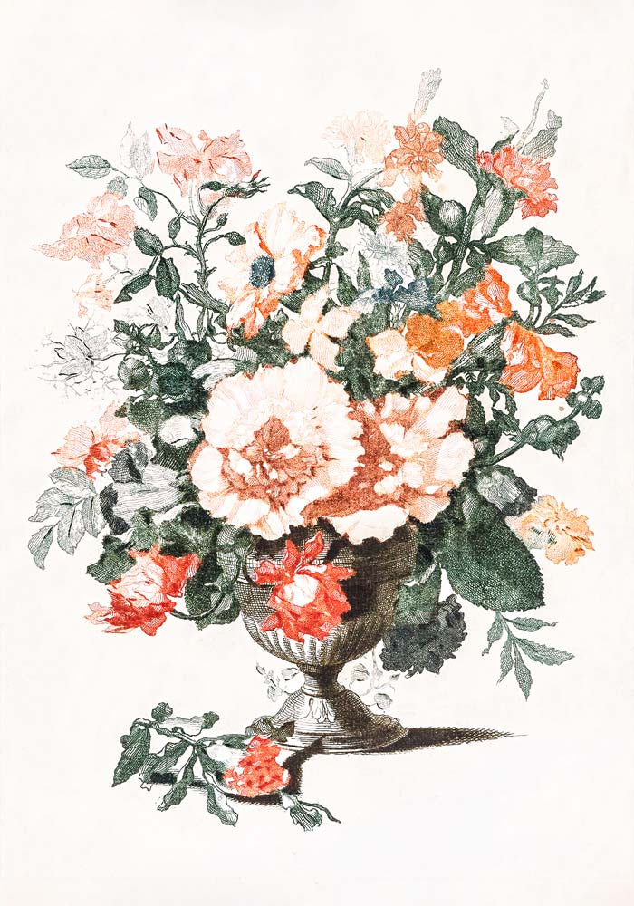 Stone Vase with Flowers no 2 – Botanical Art Print by Johan Teyler — Ansicht 4