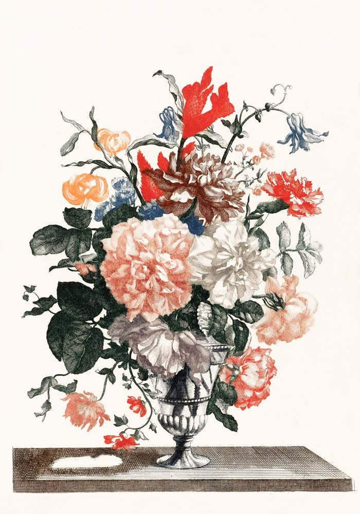 Stone Vase with Flowers Nr. 3 – Botanischer Kunstdruck von Johan Teyler — Ansicht 4