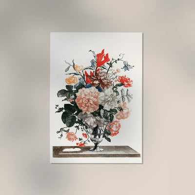 Stone Vase with Flowers Nr. 3 – Botanischer Kunstdruck von Johan Teyler