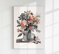 Stone Vase with Flowers Nr. 4 – Botanischer Kunstdruck von Johan Teyler — Ansicht 1
