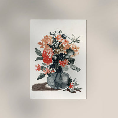 Stone Vase with Flowers Nr. 5 – Botanischer Kunstdruck von Johan Teyler