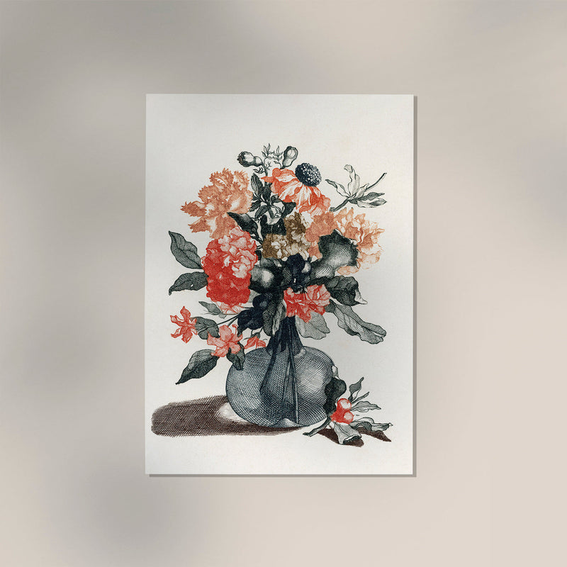 Stone Vase with Flowers Nr. 5 – Botanischer Kunstdruck von Johan Teyler — Ansicht 3